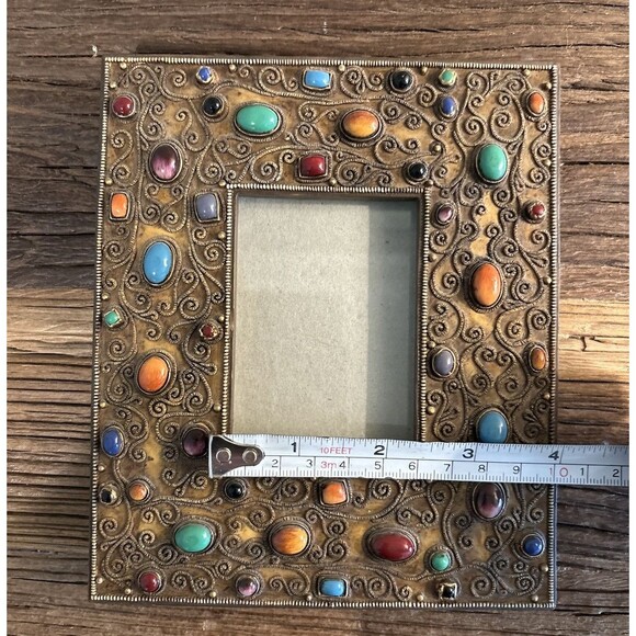 Picture Frame by Ganz Colorful Stones Used - Picture 12 of 13